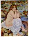 Renoir, Pierre Auguste , Bagnante seduta su uno scoglio