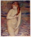 Anonimo , Renoir, Pierre Auguste - sec. XIX - Bagnante in piedi nell'acqua