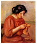 Renoir, Pierre Auguste , Gabrielle che rammenda