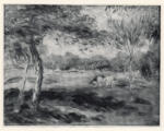 Renoir, Pierre Auguste , Paesaggio con mucche al pascolo