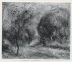 Renoir, Pierre Auguste , Bosco con figure su un sentiero, - bosco con figure su un sentiero