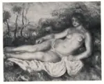 Anonimo , Renoir, Pierre Auguste - sec. XIX - La bagnante sdraiata