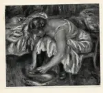 Renoir, Pierre Auguste , Donna che si allaccia una scarpa