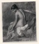 Anonimo , Renoir, Pierre Auguste - sec. XIX - Bagnante seduta