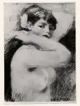 Anonimo , Renoir, Pierre Auguste - sec. XX - Donna che si pettina