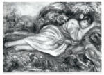 Renoir, Pierre Auguste , Donna sdraiata in un paesaggio