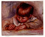 Renoir, Pierre Auguste , Bambino che scrive