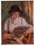Anonimo , Renoir, Pierre Auguste - sec. XIX - Donna che legge