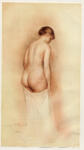 Anonimo , Renoir, Pierre Auguste - sec. XIX - Nudo con biancheria