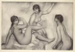 Anonimo , Renoir, Pierre Auguste - sec. XIX - Tre nudi