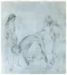 Renoir, Pierre Auguste , Studio per "Le giocatrici di croquet"