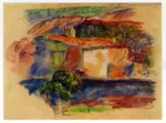 Renoir, Pierre Auguste , Casa provenzale sull'acqua