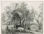 Rousseau, Th&eacute;odore , Paesaggio boscoso