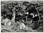 Rousseau, Théodore , Paesaggio con alberi