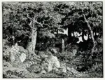 Rousseau, Th&eacute;odore , Paesaggio con alberi
