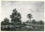 Rousseau, Théodore , Vue d'un étang - bas bréau