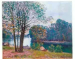 Sisley, Alfred , Le tournant du Loing &agrave; Moret