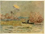 Sisley, Alfred , Fiume con barca