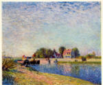 Sisley, Alfred , Case in riva al fiume