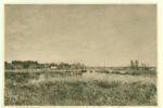 Sisley, Alfred , Flusslandschaft mit Dorf