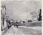 Sisley, Alfred , Scéne de rue, effet de neige