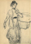 Steinlen, Théophile Alexander , Donna con cesto