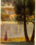 Seurat, Georges , - Donna in riva al lago