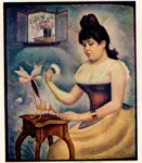 Seurat, Georges , Donna allo specchio