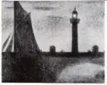 Seurat, Georges , Le phare de Honfleur