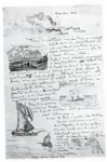 Signac, Paul , Lettre illustée à Félix Fénéon