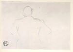 Toulouse-Lautrec, Henri de , Uomo con cappello a forma di merlone, visto da dietro -