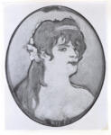 Toulouse-Lautrec, Henri de , - Ritratto di donna in un medaglione