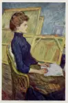 Toulouse-Lautrec, Henri de , Donna seduta di profilo