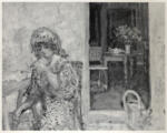 Bonnard, Pierre , Jeunne femme cousant