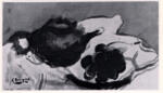 Braque, Georges , La théière mauve sur la nappe rayée