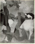 De La Fresnaye, Roger , Paysage avec femme, vache et chien