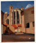 Derain, André , - paesaggio con chiesa
