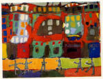 Dubuffet, Jean , Vue de Paris aux Piétons Furtifs