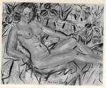 Dufy, Raoul , Nu sur fond rose