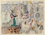 Dufy, Raoul , Il principe di Galles e lo stilista di moda Paul Poivret in visita dal sultano de Marocco