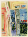 Dufy, Raoul , Interno che affaccia su un balcone
