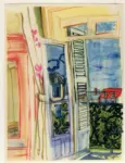 Dufy, Raoul , Interno che affaccia su un balcone