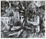 Dufy, Jean , Villaggio sulla riva del lago