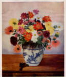 Eve, Jean , Fleurs au vase bleu -