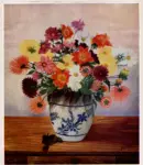 Eve, Jean , Fleurs au vase bleu