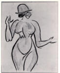 Brzeska, Henri Gaudier , Study of a woman wearing a bowler hat -