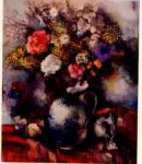 Gernez, Paul Elie , Fiori, Stoffa rossa -