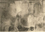 Gounaro, Georges , Tre giovani ragazze, di fronte al mare. -