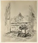 Laprade, Pierre , Finestra aperta con fiori