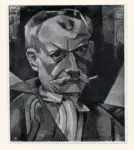 Herbin, Auguste , - ritratto cubista d'uomo, - ritratto cubista d'uomo